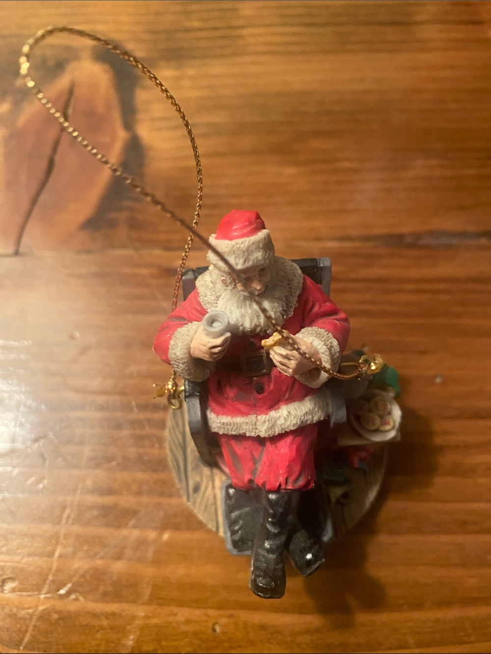 Santa Claus Holiday Ornament - Red Santa with Cookies